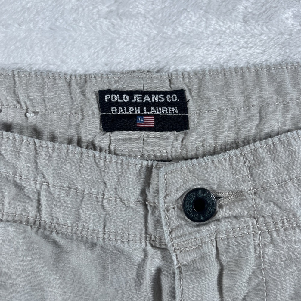 Polo Jeans co. Ralph Lauren men's Light Gray cargo shorts 36 - Picture 4 of 7